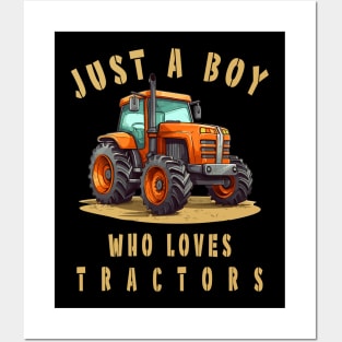 Farm Vehicle Country Life Boy who loves tractors Truck Boy Posters and Art